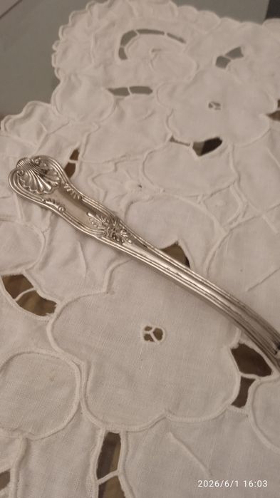 Espátula  prateada com serrilha