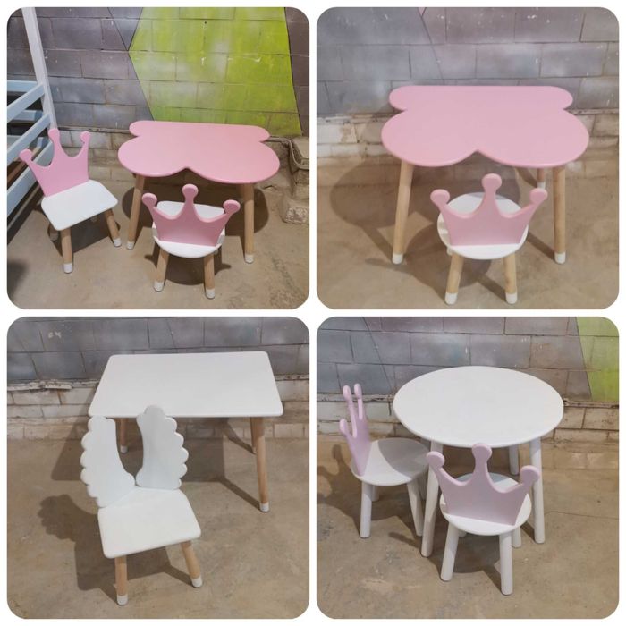 БЕЗКОШТОВНА ДОСТАВКАСтіл, столик, і стільчик набір дитячий столик меб