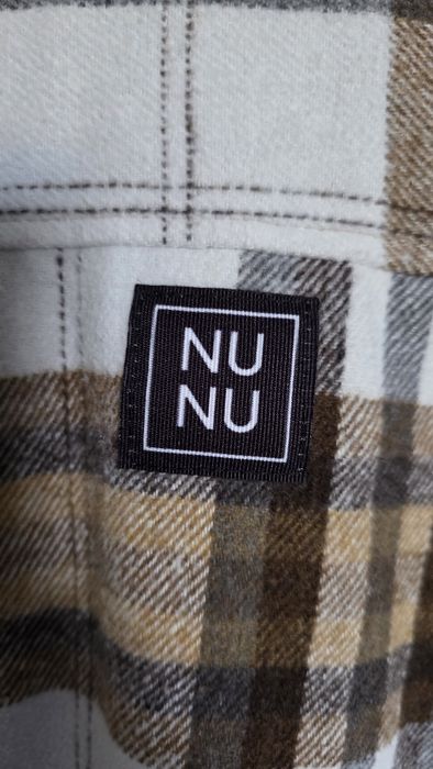 Płaszczyk dłuższy tył bluza NUNU beżowo biały 134