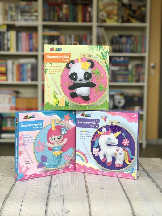 Набір для творчості шиття на пʼяльці 5+ Панда Русалка Єдиноріг