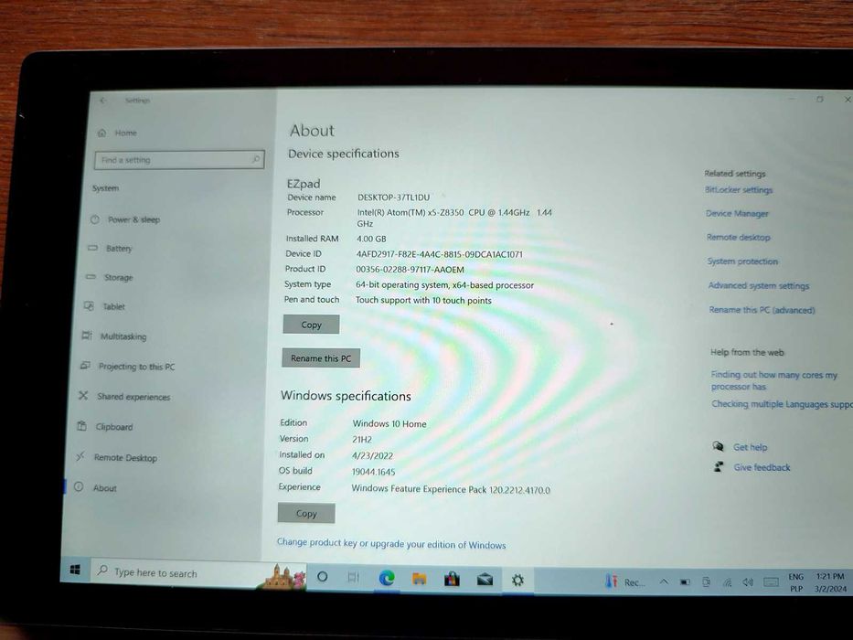 Jumper EZpad 7 - Tablet Win 10 z dodatkami