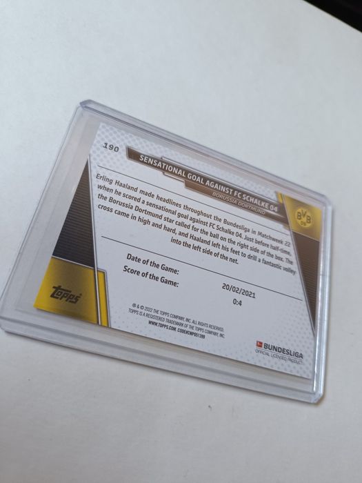 Carta Haaland holográfica Topps 2022 Dortmund