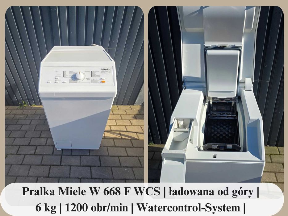 Pralka Miele W 668 F WCS | ładowana od góry | 6 kg | 1200 obr/min | Watercontrol-System | GWARANCJA