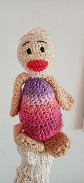 Kolorowa kaczuszka, szydełkowe