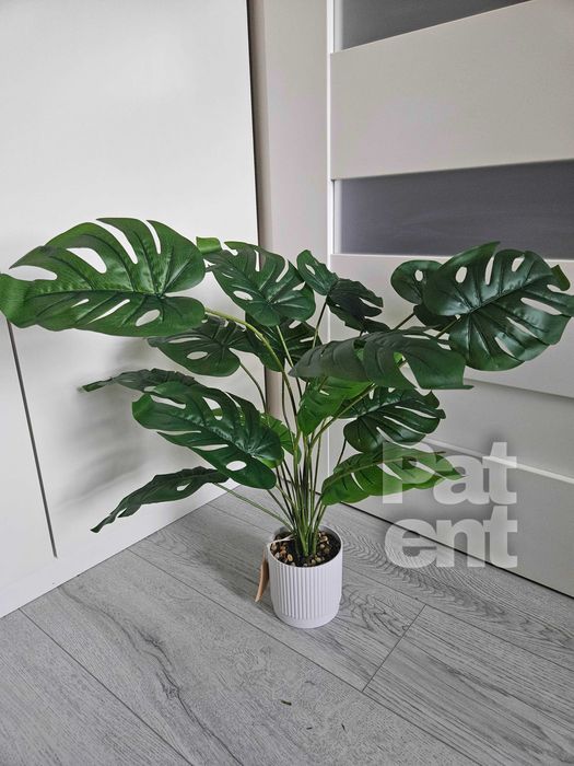 Sztuczny kwiat monstera 71 cm z doniczką ozdobna dom taras nowa