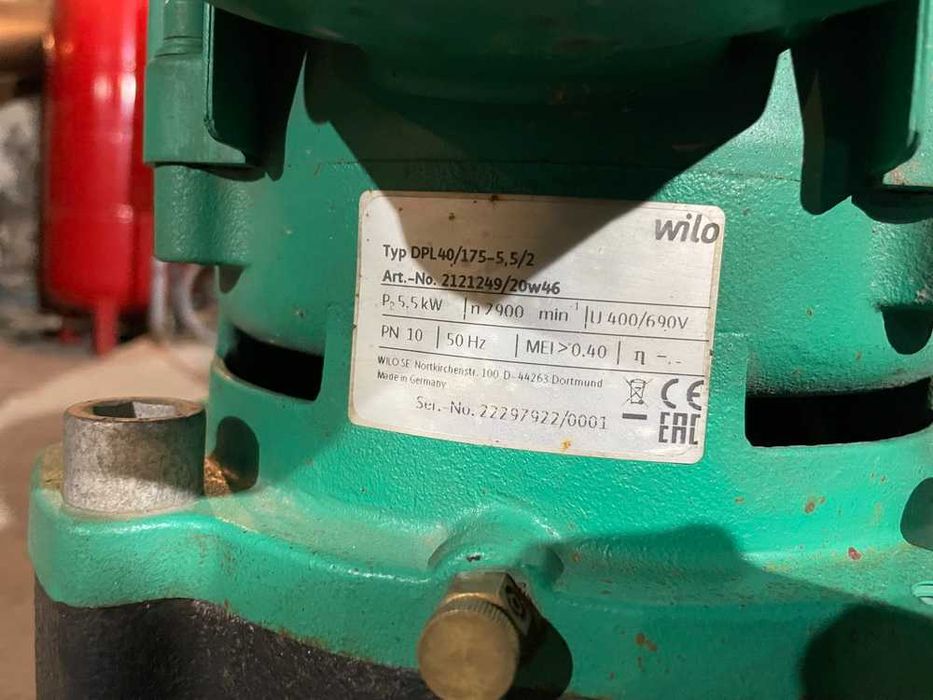 Насос циркуляционный Wilo VeroTwin DPL 40/175-5,5/2