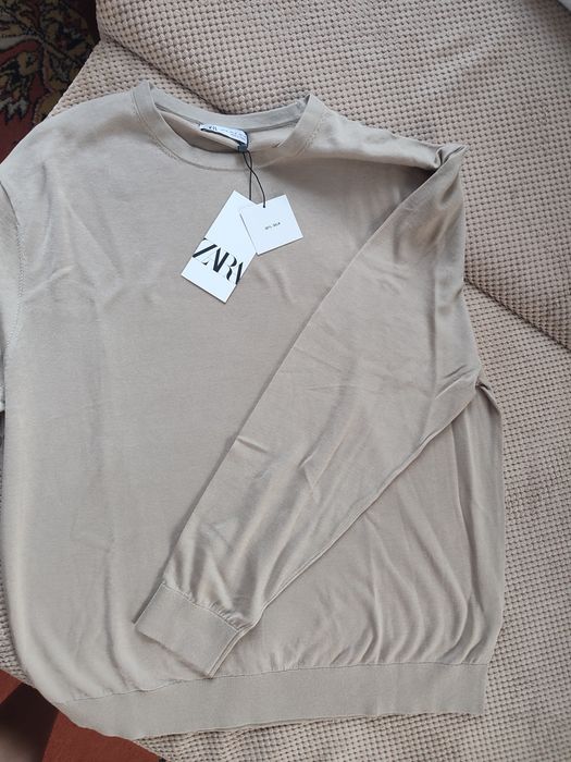 Zara Sweter Jersey męski jedwab bawełna r. XL