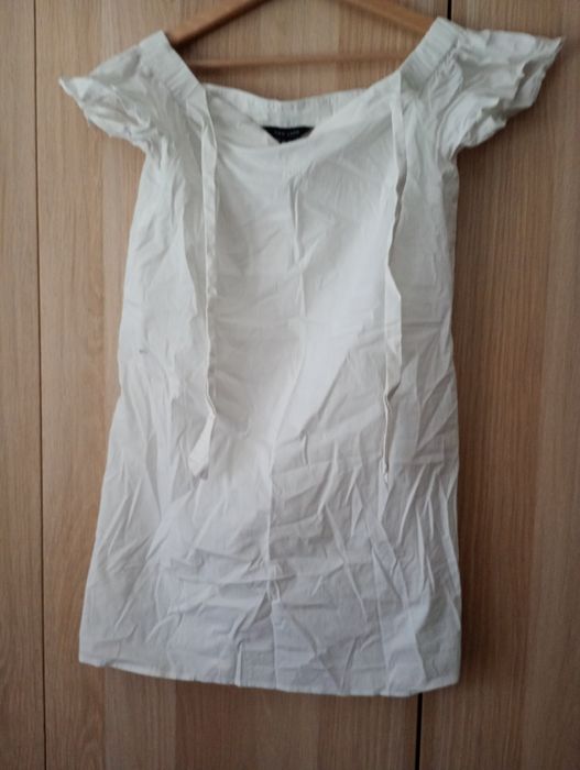 Biała bawełniana sukienka letnia New Look 36/S