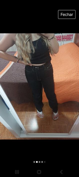 Calças pretas tamanho 34 XS. Everyday jeans. Novas!!