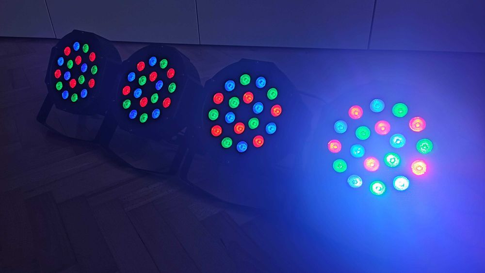 Światła dyskotekowe LED PAR 18 - 4 sztuki