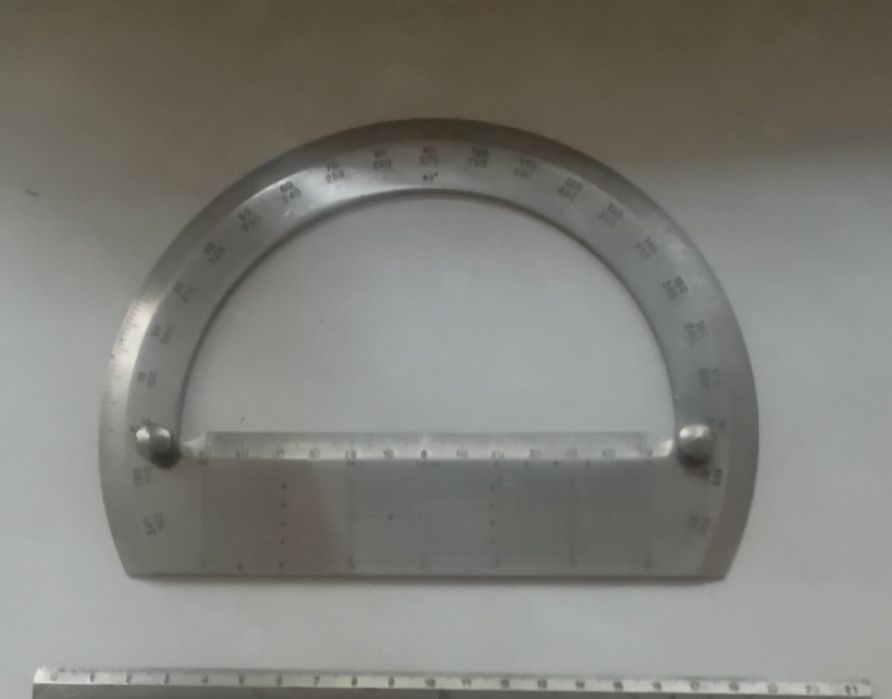 Транспортир СССР старинный  геодезический латуннный