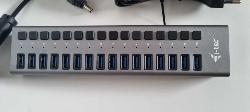 I-tec hub USB 3.2 U3chargehub16 aktywny zasilacz 90W