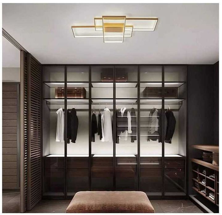 Nowoczesna lampa sufitowa ściemniana 50W kolor brązowy