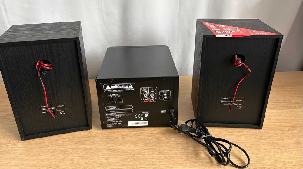 Wieża AIWA MSBTU-300 CD FM bluetooth pilot czarna