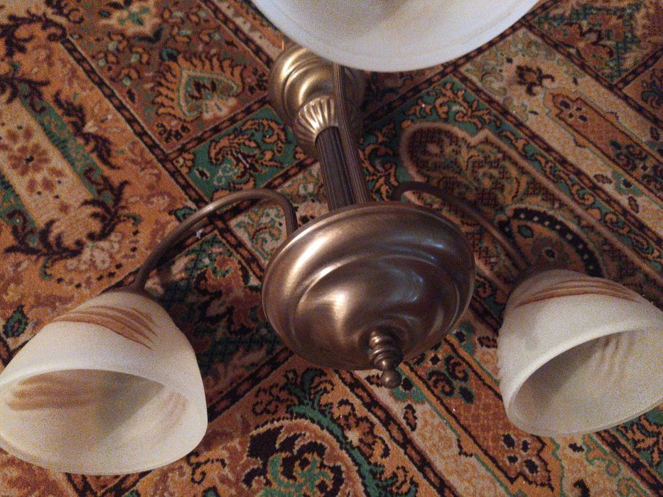 Żyrandol, mosiądz, mosiężny