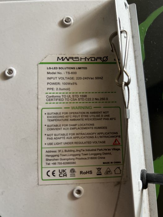 Lampa do roślin  led mars hydro ts-600 100 W