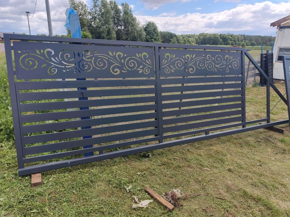 Brama z furtka 400x170 tanio