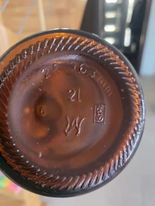 Stara butelka karafka Monheimer Alt 2L | Metalowy uchwyt | Krachla