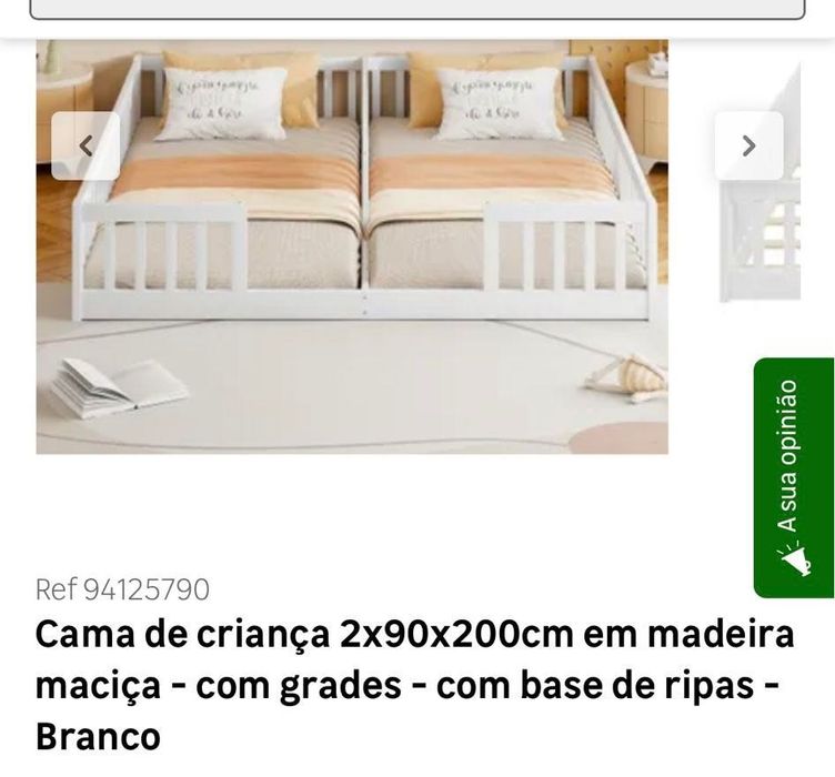 Cama dupla com 4 meses de uso