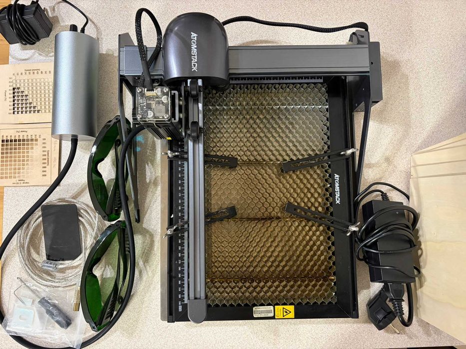 AtomStack P7 M30 – laser/ploter CNC grawer/wycinarka + akcesoria