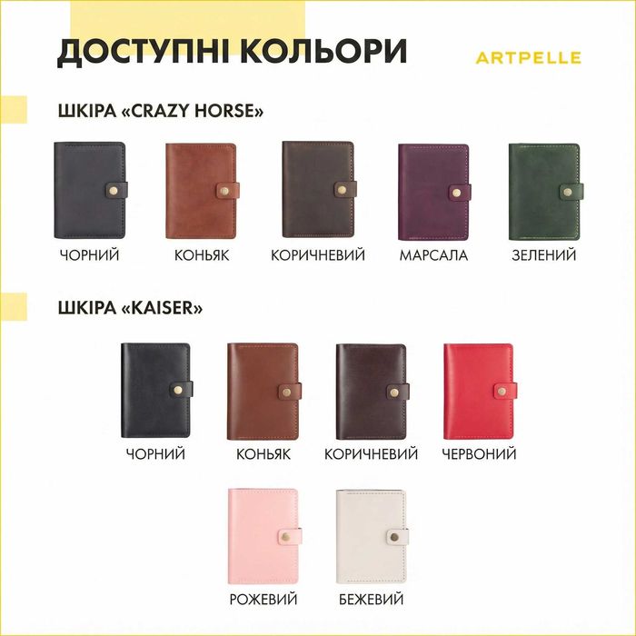 Органайзер для документів, докхолдер з натуральної шкіри, обложка