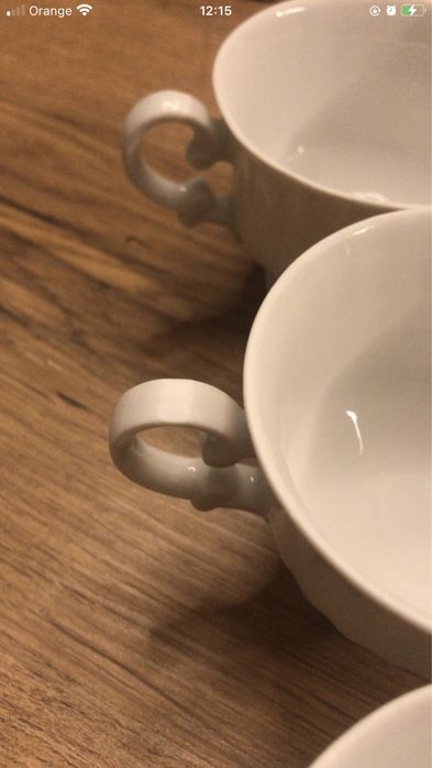 3 filiżanki ze spodkami ROYAL porcelana Schwabap