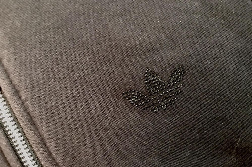 adidas Originals Rhinestone Trefoil Full-Zip Hoodie