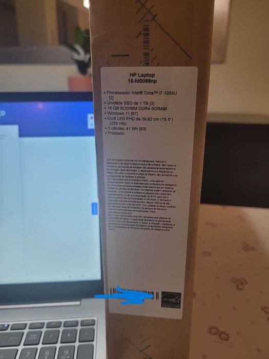 HP 15-fd0099np •i7-1255U • 16GB • 1TB SSD • NOVO + Garantia HP 3 Anos