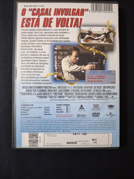 DVD K-9:P.I. 3° Filme da saga.