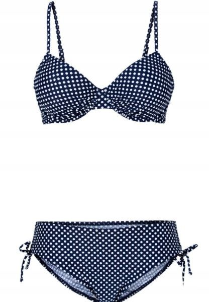 B.P.C bikini granatowe w białe grochy ^36(70D)