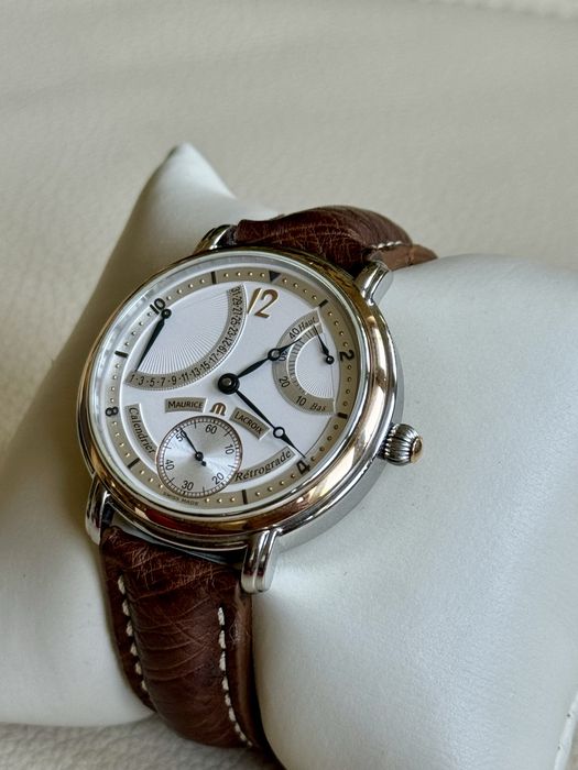 Maurice Lacroix Masterpiece Zloto i Stal Retrograde Calendrier