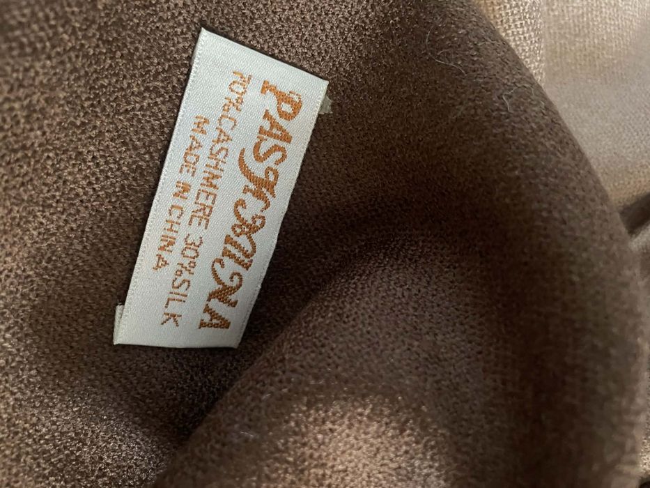 Cieniowany szal 70% kaszmir 30% jedwab