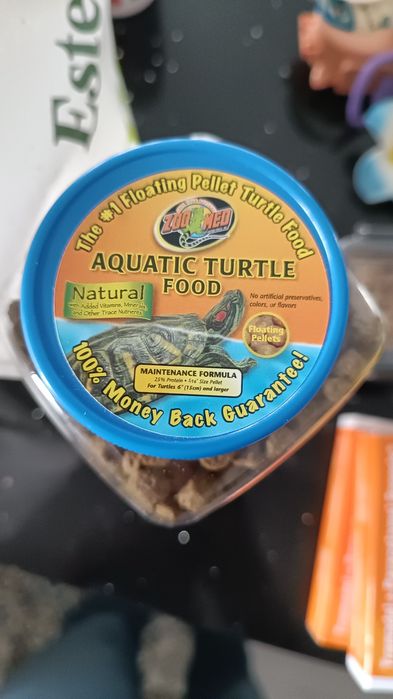 Comida tartaruga aquática