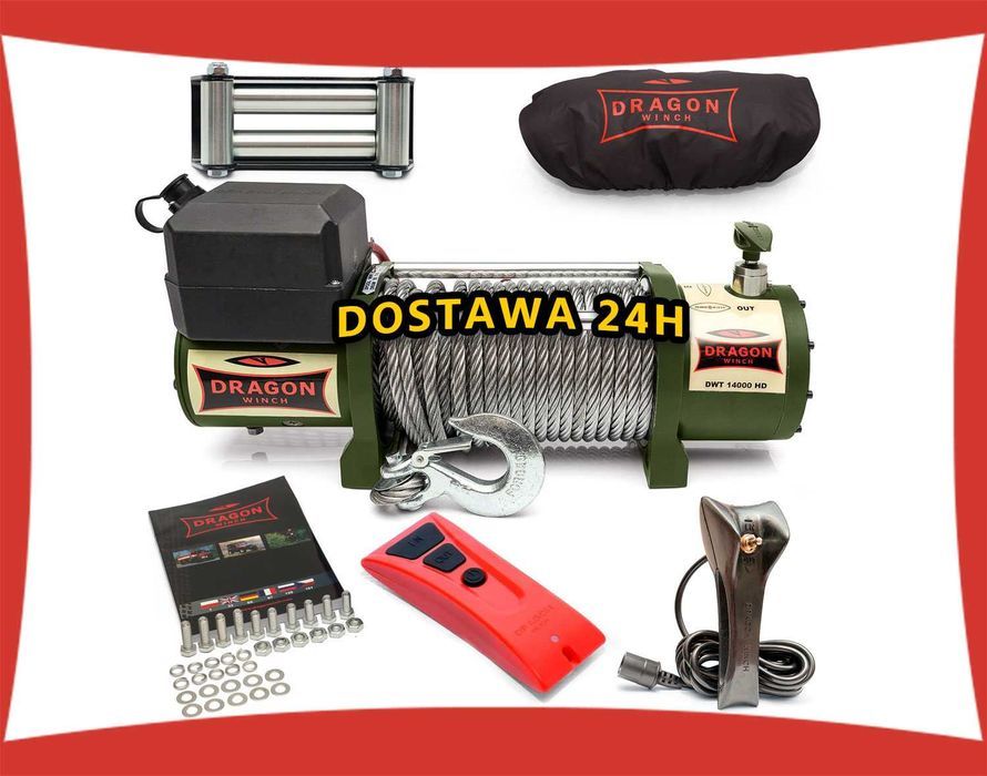 Wyciągarka elektryczna wciągarka samochodowa DWT 14000 HD Dragon Winch