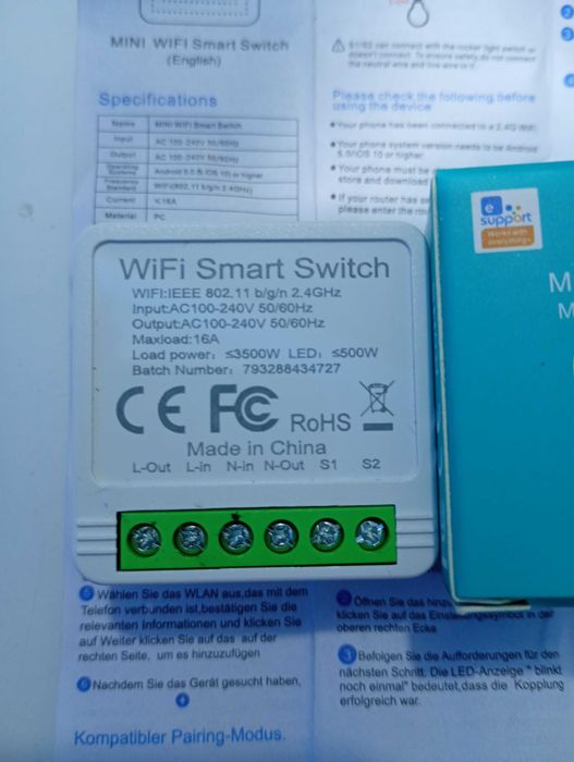 Wi-Fi Mini Smart Switch Розумний дім Wi-Fi розумне реле 16A бездротовий вимикач світла розумний вимикач