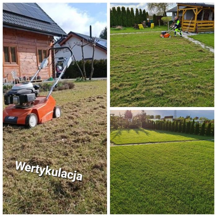 Wertykulacja, zakładanie trawników, usługi GLEBOGRYZARKĄ SEPARACYJNĄ