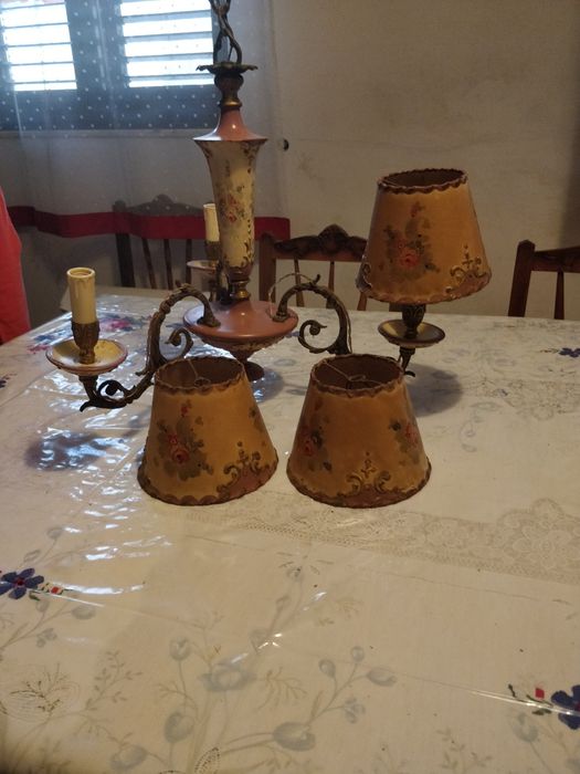 Candeeiro madeira antigo