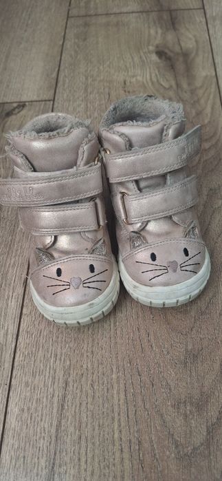 Buty na zimę zimowe różowe kotek 24 Nelli blu