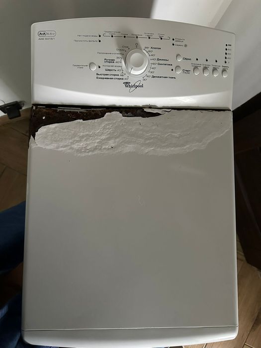 Пральна машинка whirlpool вертикальне завантаження робоча, ржавчина