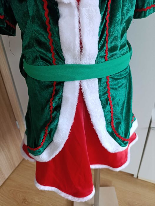 Strój karnawałowy sukienka ELFA KRASNALA SKRZATA Elfka 146/152  370