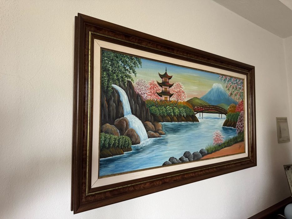 Quadro decorativo estilo oriental – ótimo estado