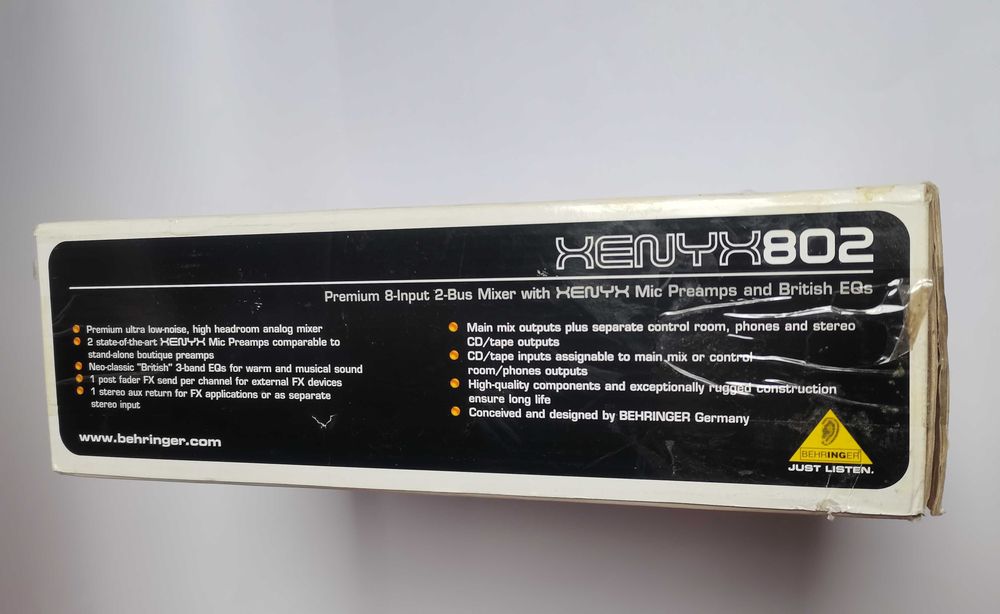 Mikser audio 8-kanałowy - Behringer Xenyx 802 + pudełko