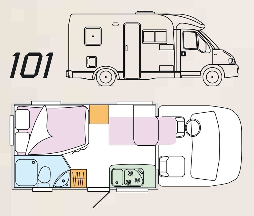 Autocaravana Challenger 101 modelo com 5.99m