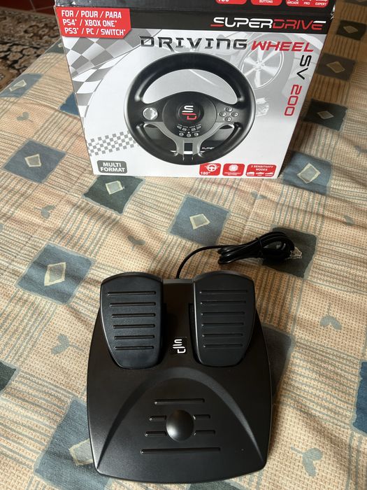 Volante + Pedais - Para, PS3/PS4/ Xbox One/PC/ Switch