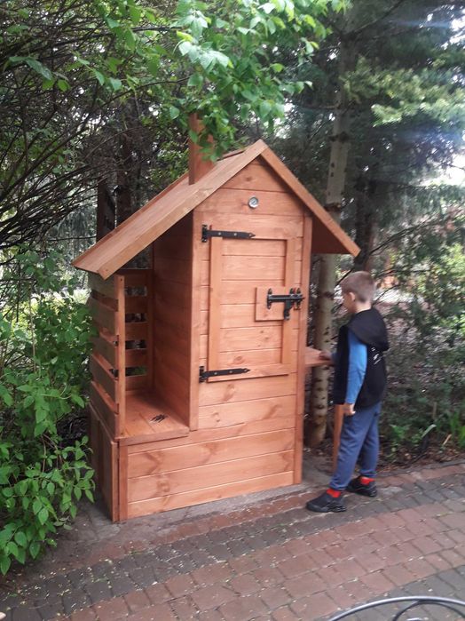 Wedzarnia ogrodowa drewniana Wedzarnie  kompletna Promocia haki gratis