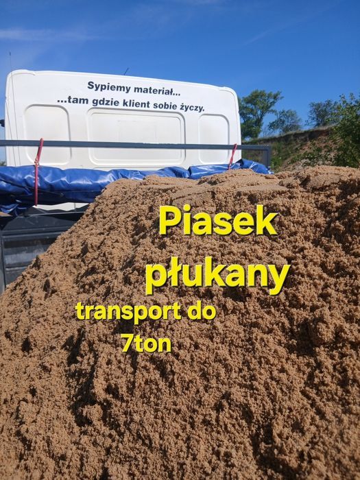 Piasek płukany z transportem do 7 ton