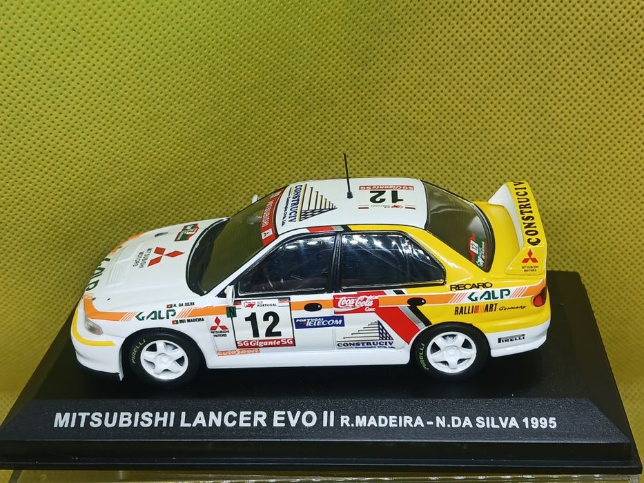 Miniatura 1/43 Mitsubishi  Lancer Evo II Rui Madeira Rally de Portugal