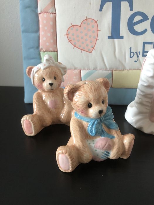 Вінтажний керамічний набір для кухні Cherished Teddies Enesco 1994 Салфетниця