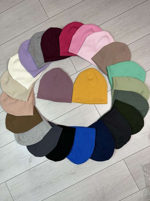 Шапка рубчик подвійна на хлопчиків мальчиков трикотаж 46 48 50 52 54 5