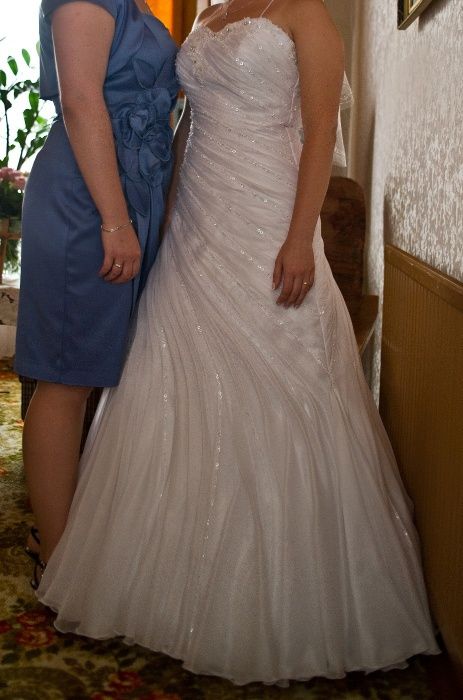 Suknia ślubna - rozmiar 36-40, 128cm dla Pani około 160cm wzrostu